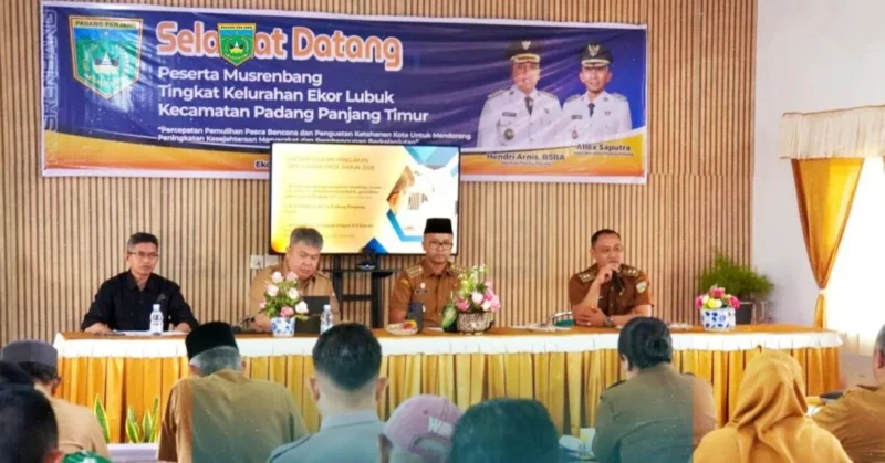 Kelurahan Ekor Lubuk, Kecamatan Padang Panjang Timur (PPT) menggelar Musrenbang Senin (2/2/2026). (Foto: Kominfo Padang Panjang)