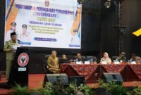 Wakil Wali Kota (Wawako) Padang Maigus Nasir membuka Musrenbang Kecamatan Lubuk Kilangan di Gedung Serba Guna PT Semen Padang, Indarung, Senin (9/2/2026). (Foto: Diskominfo Padang)