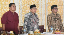 Wakil Wali Kota Padang, Maigus Nasir membuka Musrenbang RKPD Tahun 2027 tingkat Kecamatan Kuranji di Gedung Serbaguna Serumpun, Kelurahan Kuranji, Kamis (5/2/2026). (Foto: Prokopim Padang)