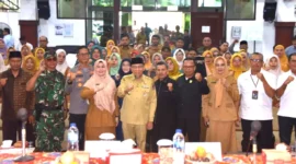Wakil Wali Kota Padang Maigus Nasir membuka Musrenbang Kecamatan Luki Tahun 2027 di Gedung Serba Guna (GSG) PT Semen Padang, Senin (9/2/2026). (Foto: Prokopim Padang)