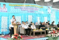 Pj Sekda Padang, Raju Minropa membuka Musrenbang RKPD Tahun 2027 di Kecamatan Lubuk Begalung, Rabu (11/2/2026). (Foto: Prokopim Padang)