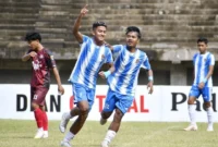 PSP Padang tampil superior saat menghadapi Gumarang FKNB pada laga pekan ke-6 lanjutan Liga 4 Sumbar di Stadion Utama Sumbar, Senin (9/2/2026). (Foto: Diskominfo Padang)