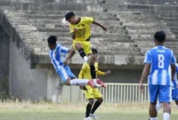 PSP Padang mengamankan tiga poin penting setelah menang 2-1 atas PS Rambatan pada laga kedelapan di Stadion Utama Sumbar, Lubuk Alung, Sabtu (14/2/2026). (Foto: Diskominfo Padang)