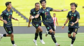 PSPP Padang Panjang harus mengakui keunggulan PSP Padang setelah takluk tipis 2-3 di laga pamungkas yang berlangsung di Stadion H. Agus Salim, Senin (16/2/2026). (Foto: Kominfo Padang Panjang)