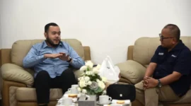 Wali Kota Padang Fadly Amran menerima kunjungan jajaran pimpinan BUMN PT Inalum di Kediaman Resminya, Rabu (18/2/2026). (Foto: Prokopim Padang)