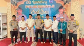 Polres Pasbar resmi meluncurkan program kerohanian Polisi Mengaji: One Day One Khatam Al-Qur’an untuk mengisi Ramadan 1447 Hijriah/2026 Masehi. (Foto: Diskominfo Pasbar)