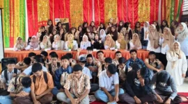 Sosialisasi dan skrining pencegahan kekerasan terhadap anak di lingkungan sekolah pada Rabu (25/2). (Foto: Diskominfo Pasbar)