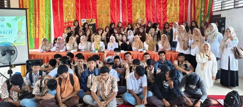 Sosialisasi dan skrining pencegahan kekerasan terhadap anak di lingkungan sekolah pada Rabu (25/2). (Foto: Diskominfo Pasbar)