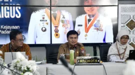 Asisten II Setdako Padang, Didi Aryadi saat High Level Meeting TPID Kota Padang di Rumah Dinas Wali Kota, Selasa (10/2/2026). (Foto: Diskominfo Padang)