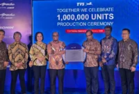 Perayaan pencapaian produksi 1 juta unit oleh PT TVS Motor Company Indonesia di Karawang, Rabu (18/2). (Foto: Kemenperin)