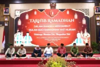 Pemko Payakumbuh menggelar kegiatan Tarhib Ramadhan dalam rangka menyambut Bulan Suci Ramadhan 1447 Hijriah di Aula Josrizal Zein, Lantai 3 Balai Kota Payakumbuh, Jumat (13/2/2026). (Foto: MC Payakumbuh)