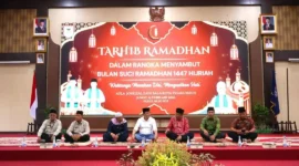 Pemko Payakumbuh menggelar kegiatan Tarhib Ramadhan dalam rangka menyambut Bulan Suci Ramadhan 1447 Hijriah di Aula Josrizal Zein, Lantai 3 Balai Kota Payakumbuh, Jumat (13/2/2026). (Foto: MC Payakumbuh)