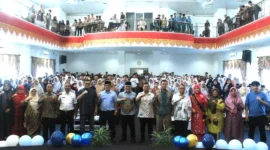 Bupati Pasbar Yulianto membuka Third My Rubel Competition di Aula Kantor Bupati Pasbar, Sabtu (7/2). (Foto: Diskominfo Pasbar)