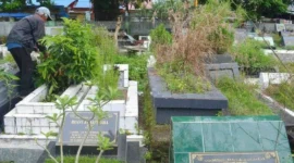 Total tunggakan retribusi makam di tiga TPU Pemko Padang mencapai sekitar Rp1,5 miliar. (Foto: FB Diskominfo Padang)