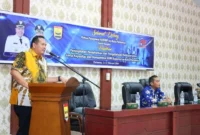 Wali Kota Pariaman Yota Balad membuka pelatihan peningkatan pemahaman dan pengetahuan perkoperasian serta kompetensi SDM koperasi se-Kota Pariaman di Aula Kantor Bersama, Kelurahan Karan Aur, Kota Pariaman, Kamis (12/2).
