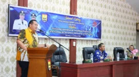 Wali Kota Pariaman Yota Balad membuka pelatihan peningkatan pemahaman dan pengetahuan perkoperasian serta kompetensi SDM koperasi se-Kota Pariaman di Aula Kantor Bersama, Kelurahan Karan Aur, Kota Pariaman, Kamis (12/2).