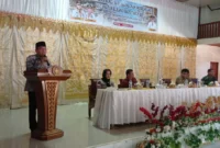 Wakil Wali Kota Padang Maigus Nasir membuka Musrenbang tingkat Kecamatan Kuranji di Gedung Serbaguna Serumpun, Kelurahan Kuranji, Kamis (5/2/2026). (Foto: Diskominfo Padang)