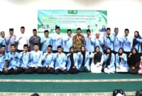 Wakil Wali Kota Padang Panjang, Allex Saputra menghadiri pelantikan DPD BKPRMI Padang Panjang periode 2025–2030 di Ruang MUI Masjid Agung Manarul 'Ilmi Islamic Centre, Minggu (8/3/2026). (Foto: Kominfo Padang Panjang)