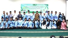 Wakil Wali Kota Padang Panjang, Allex Saputra menghadiri pelantikan DPD BKPRMI Padang Panjang periode 2025–2030 di Ruang MUI Masjid Agung Manarul 'Ilmi Islamic Centre, Minggu (8/3/2026). (Foto: Kominfo Padang Panjang)