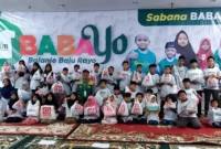 LAZIS MUM Padang kembali menggelar program Babayo XI bersama 500 anak yatim, dhuafa, penyandang disabilitas, dan santri penghafal Al-Qur’an berbelanja kebutuhan Lebaran. (Foto: Ist)