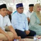 Bupati Tanah Datar Eka Putra saat menghadiri kegiatan buka puasa bersama pengurus dan relawan PKK, Posyandu, serta PMI Kabupaten Tanah Datar di Gazebo Indojolito, Batusangkar, Sabtu (7/3/2026). (Foto: Prokopim Tanah Datar)