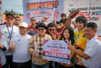 Kuda Queen Mentari milik Bupati Tanah Datar Eka Putra meraih juara I pada race ke-12 dalam Pacu Kuda Padang Pariaman 2026, Sabtu (28/3/2026). (Foto: Prokopim Tanah Datar)