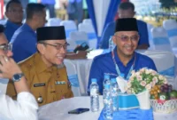 Wakil Wali Kota Padang Maigus Nasir menghadiri kegiatan Halal Bihalal Idul Fitri 1447 Hijriah Perumda AM Kota Padang, Senin (30/3/2026). (Foto: Prokopim Padang)