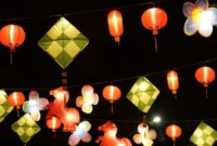 Lampu Hias bernuansa Lampion dan Ketupat diarea Lapangan Banteng, menjadi simbol keberagaman di Indonesia. (Foto: Rahadian Bagaskara/Kemenag)