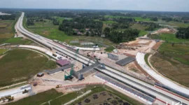 PT HKI mencatat progres pembangunan Interchange (IC) Lubuk Alung pada ruas Jalan Tol Padang-Sicincin mencapai 21,07% per akhir Februari. (Foto: HKI)