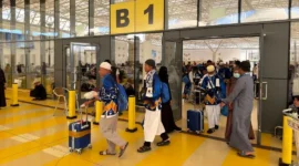Pemerintah mengintensfikan pendampingan kepulangan jemaah umrah di Bandara Jeddah. (Foto: Kemenhaj)