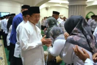 Menag Nasaruddin Umar dalam acara Halalbihalal Kanwil Kemenag DKI Jakarta, Senin (30/3/2026). (Foto: Kemenag)