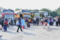 Sejak 13 Maret 2026 (H-8) hingga 17 Maret 2026 (H-4) total penumpang angkutan lebaran yang berangkat menggunakan angkutan umum tercatat sebanyak 6.251.806 orang. (Foto: Kemenhub)