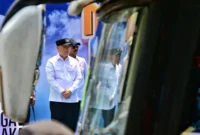 Menteri Perhubungan Dudy Purwagandhi melepas Mudik Gratis Presisi 2026 yang diselenggarakan Polri di Lapangan Presisi Polda Metro Jaya, Rabu (18/3/2026). (Foto: Kemenhub)