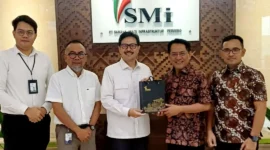 Bupati Padang Pariaman John Kenedy Azis (JKA) melakukan audiensi dengan pimpinan PT SMI di Jakarta, Senin (9/3/2026). (Foto: Diskominfo Padang Pariaman)