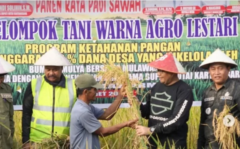 Kementan memastikan ketersediaan pangan nasional dalam kondisi aman seiring berlangsungnya panen raya padi di berbagai wilayah Indonesia pada akhir Maret 2026. (Foto: Kementan)