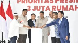 Groundbreaking pembangunan rusun subsidi di Meikarta. (Foto: Kementerian PKP)