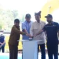 Menteri Pekerjaan Umum RI, Dody Hanggodo meresmikan peletakan batu pertama pembangunan Sabo Dam di Nagari Sungai Jambu, Kecamatan Pariangan, Selasa (3/3/2026). (Foto: Prokopim Tanah Datar)