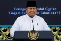 Presiden Prabowo Subianto saat peringatan Nuzulul Quran tingkat kenegaraan di Istana Negara, Selasa (10/3/2026). (Foto: Akmalul Iman/Kemenag)