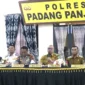 Wali Kota Padang Hendri Arnis menghadiri rapat koordinasi lintas sektoral di Aula Tathya Dharaka Polres Padang Panjang, Senin (9/3/2026). (Foto: Kominfo Padang Panjang)