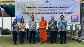 Kemenag menyiapkan 45 rumah ibadah Buddha sebagai tempat singgah bagi pemudik selama arus mudik Idulfitri 1447 Hijriah/2026. (Foto: Kemenag)
