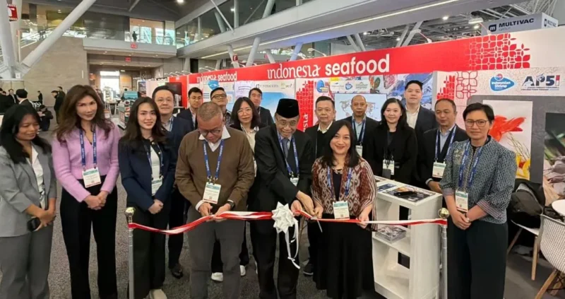 Pembukaan pameran Seafood Expo North America (SENA) 2026 di Boston Convention and Exhibition Center, Boston, Amerika Serikat, Minggu (15/3). (Foto: Kemendag)