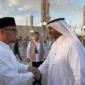 Wakil Menteri Haji dan Umrah RI, Dahnil Anzar Simanjuntak saat pertemuan bilateral dengan Wakil Menteri Haji dan Umrah Arab Saudi, Abdulfattah bin Sulaiman Mashat, di Madinah, Minggu (29/3/2026). (Foto: Kemenhaj)