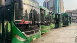 452 Bus Shalawat beroperasi 24 Jam di Makkah.  Bus ini akan melayani jemaah haji Indonesia ke Masjidil Haram. (Foto: Kemenhaj)