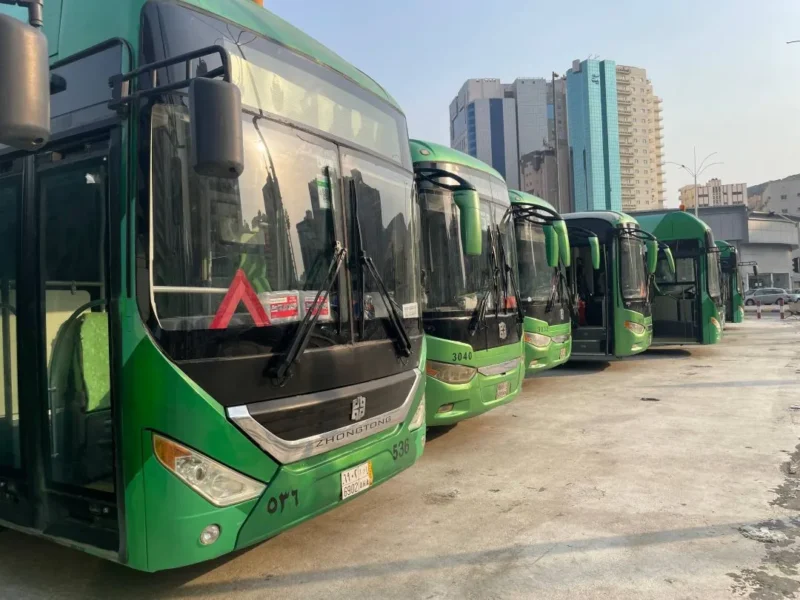 452 Bus Shalawat beroperasi 24 Jam di Makkah.  Bus ini akan melayani jemaah haji Indonesia ke Masjidil Haram. (Foto: Kemenhaj)