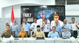 Wali Kota Padang, Fadly Amran menerima audiensi Direktur Utama RSUP Dr. M. Djamil, Dovy Djanas, bersama jajaran di Kediaman Resmi Wali Kota, Senin (6/4/2026). (Foto: Prokopim Padang)