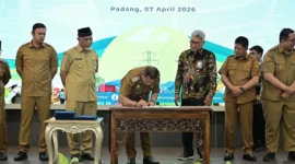 Pemprov Sumbar menggandeng BPKP Perwakilan Sumbar untuk melakukan evaluasi perencanaan dan penganggaran tahun 2026. (Foto: ADPSB)