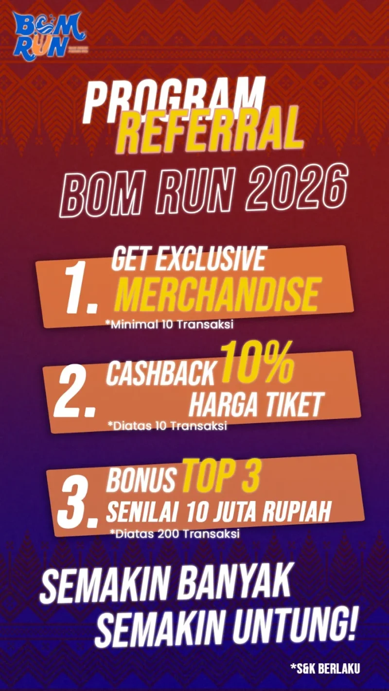Bom Run 2026 diserbu pendaftar. (Foto: Ist)