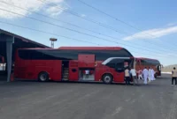 Kemenhaj menyiapkan ribuan armada bus untuk melayani mobilitas jemaah haji selama berada di Madinah. (Foto: Kemenhaj)