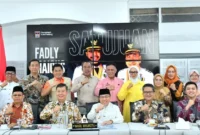 Wakil Wali Kota Padang Maigus Nasir menerima kunjungan Tim Komite Percepatan Transformasi Digital Pemerintah lintas Kementerian di Palanta Kediaman Resmi Wali Kota Padang, Jumat (24/4/2026). (Foto: Prokopim Padang)