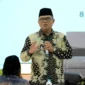 Direktur Jenderal Pelayanan Haji, Ian Heriyawan, dalam diskusi panel Rakernas Konsolidasi Penyelenggaraan Ibadah Haji di Asrama Haji Kelas I Tangerang, Kamis (9/4/2026). (Foto: Kemenhaj)